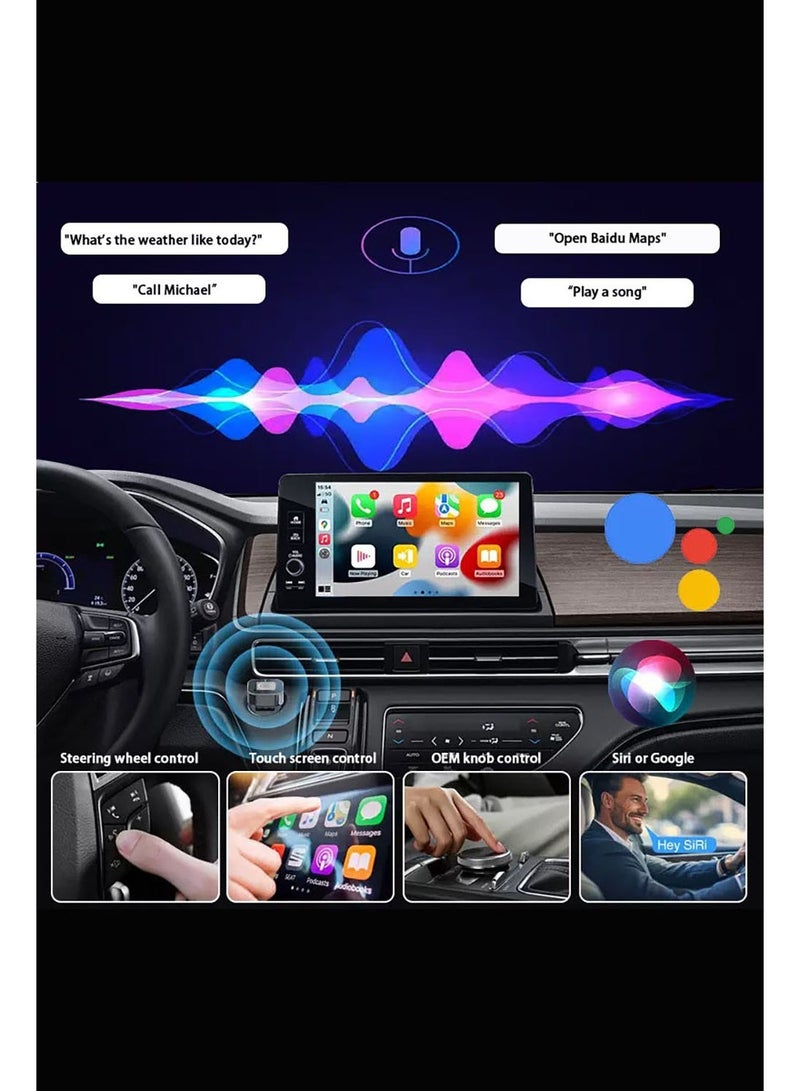 Upgrade 2-in-1 Wireless CarPlay & Android Auto Adapter, Plug & Play CarPlay Dongle Converts Wired to Wireless, Ultra-Fast Auto Connect, Lag-Free Streaming，Compact Design for iPhone & Android with USB/USB-C Port - Image 4