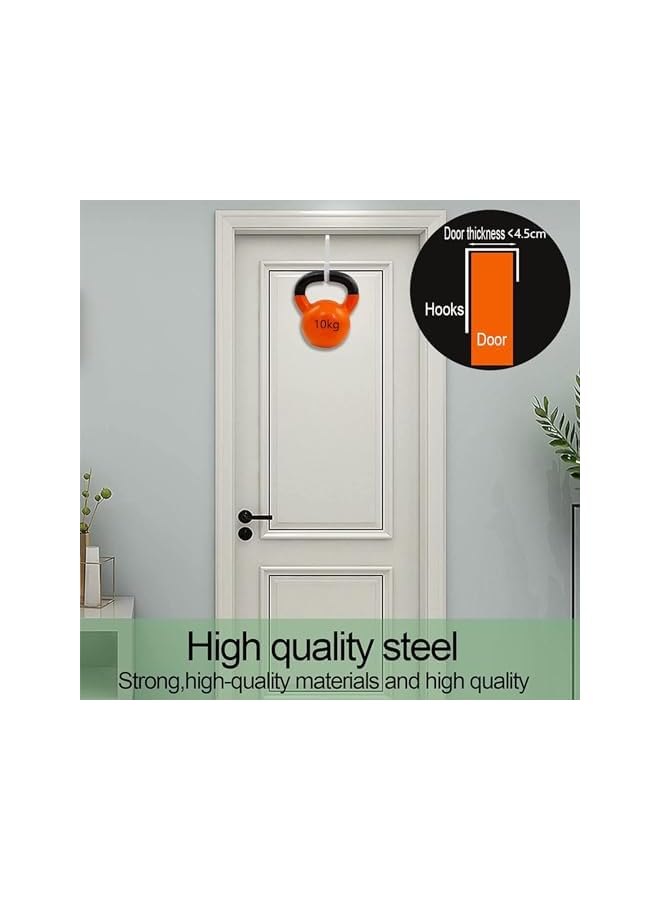 The Bros Over the Door Hooks, 6 Pack Heavy Duty Organizer Hooks for Bathroom, Living Room, Kitchen Hanging Clothes, Towels, Shoe Bag, Hats, Door Hangers Hooks with Rubber Prevent Scratches - Image 3