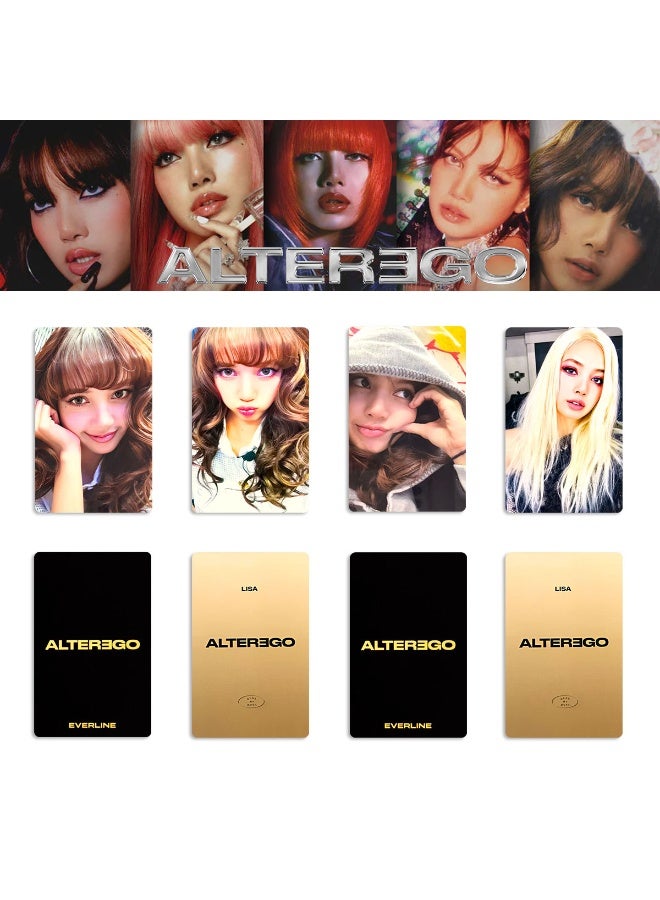 NIBEMINENT 4 Pcs Kpop LISA ALTER EGO SUNNI VIXI ROXI Lomo Cards Card For Fans Collection Gifts - Image 1