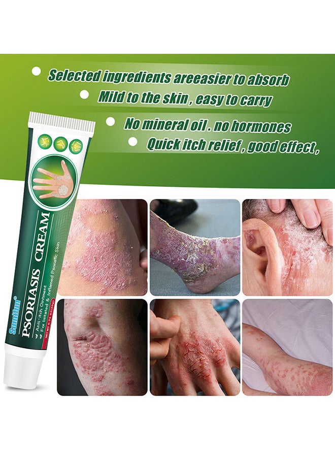Sumifun Natural Chinese Herbal Eczema Psoriasis Creams 20G, Dermatitis And Eczema Pruritus Psoriasis Ointment, Psoriasis Creams, Psoriasis Treatment, Antibacterial Cream For Body Itching - Image 4