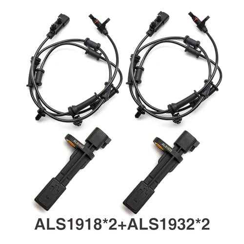 Ynovvo 4pcs ALS1918 ALS1932 Front Rear Left & Right ABS Wheel Speed Sensor Set Fits for Jeep Wrangler 3.8L 2007-2017 for Jeep Wrangler JK 3.6L 2018 Replace OE 68003281AA 52125003AB - Image 4
