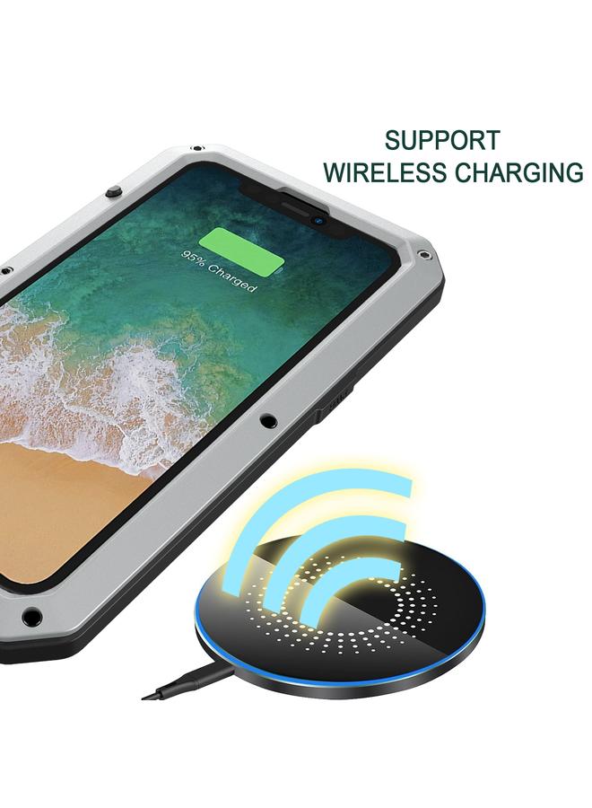 اس-توب جراب لهاتف iPhone 15 مقاوم للصدمات والماء والغبار مصنوع من المعدن والسيليكون - Image 4