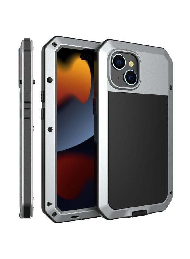 اس-توب جراب لهاتف iPhone 15 مقاوم للصدمات والماء والغبار مصنوع من المعدن والسيليكون - Image 1