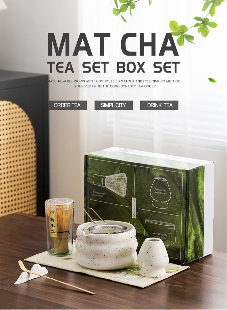 GuRiver 7PCS Matcha Whisk Set Bamboo Matcha Tools for Stirring Matcha Tea Matcha Tea Tool Matcha Tea Set Traditional Tea Set - Image 1