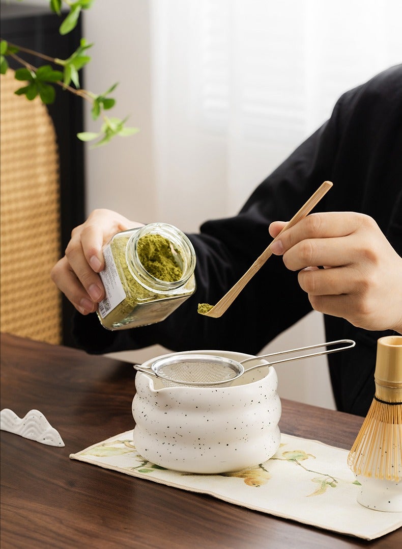 GuRiver 7PCS Matcha Whisk Set Bamboo Matcha Tools for Stirring Matcha Tea Matcha Tea Tool Matcha Tea Set Traditional Tea Set - Image 3