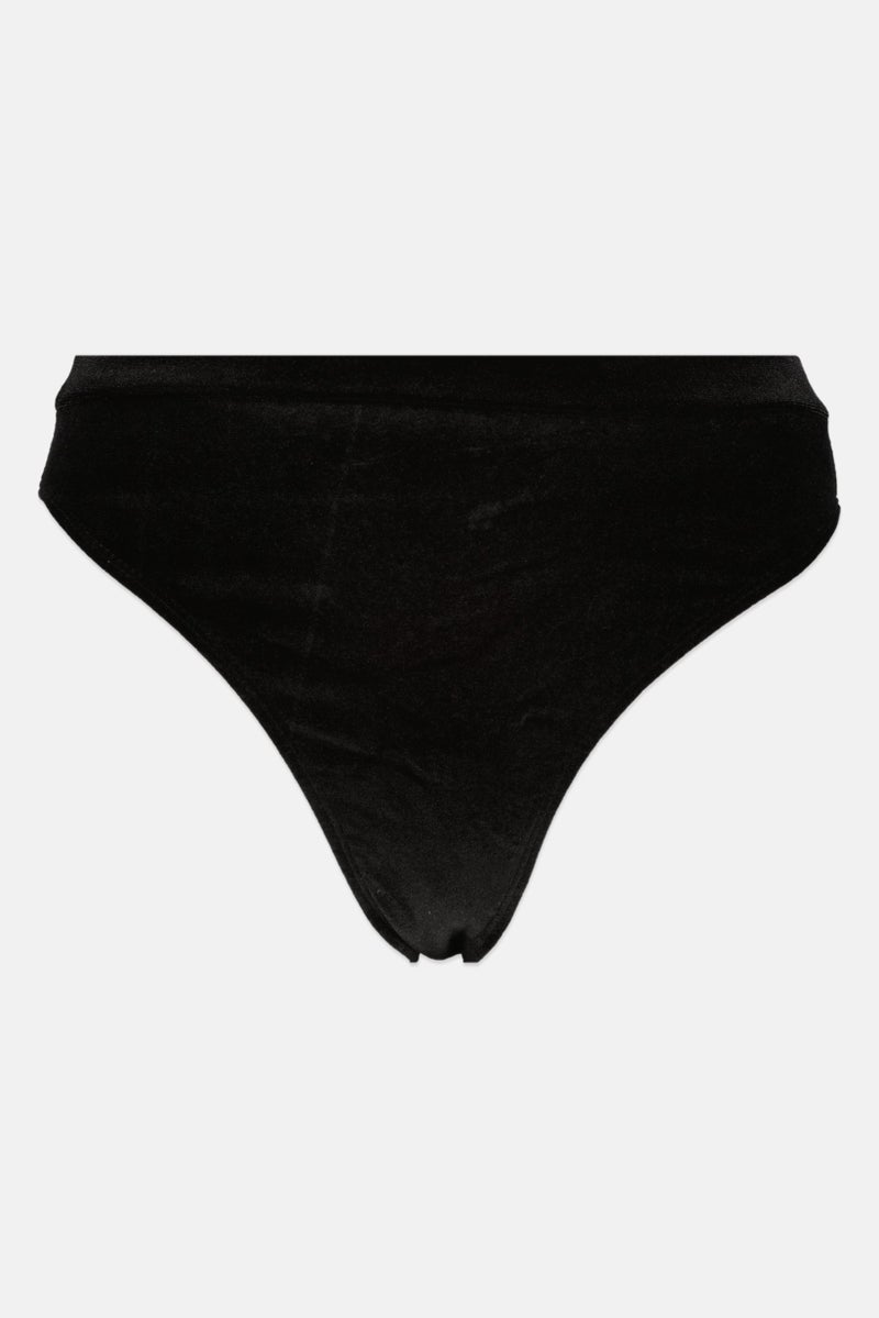 PUBLIC DESIRE Women Plain Pull On Bikini Bottom, Black - Image 1