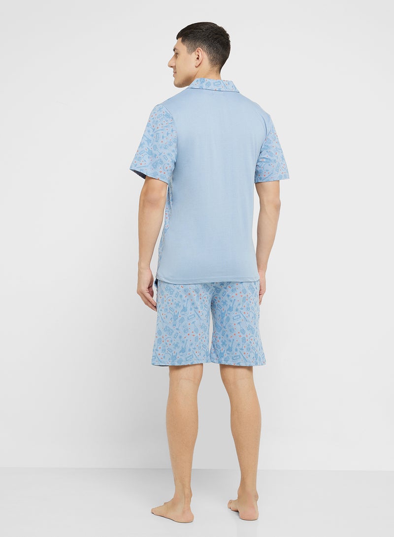 Robert Wood Nightwear Shirt & Pants Sets  - Image 2