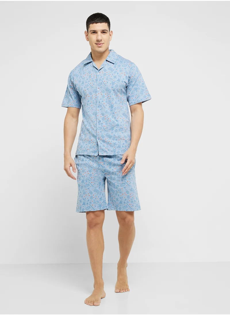 Robert Wood Nightwear Shirt & Pants Sets