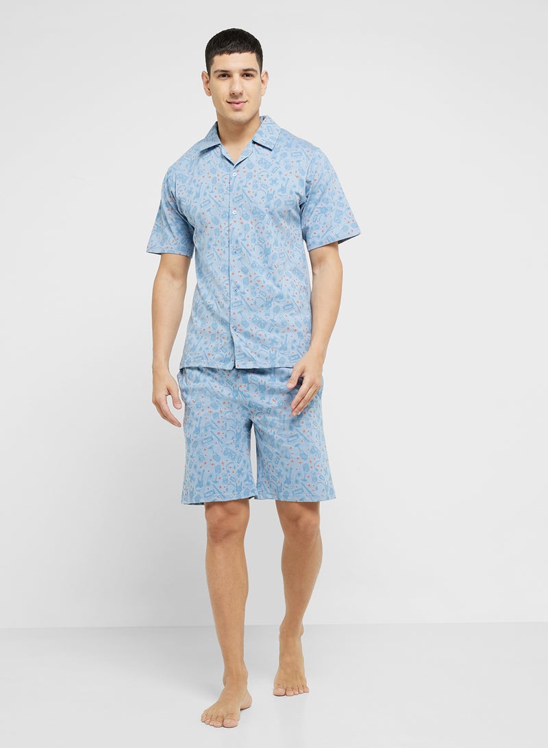 Robert Wood Nightwear Shirt & Pants Sets  - Image 1