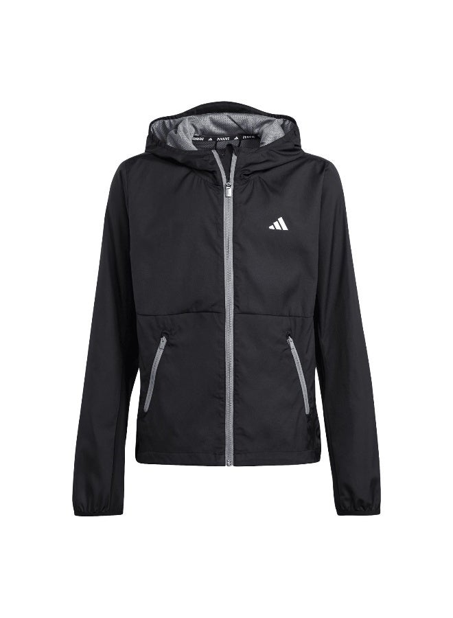 Adidas J Wb Jacket Black Running Jackets 5-6Y  - Image 1