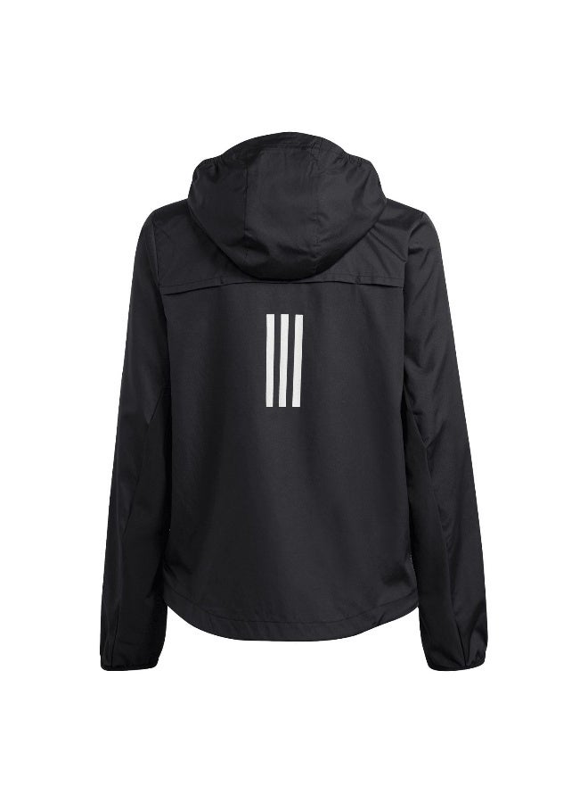 Adidas J Wb Jacket Black Running Jackets 5-6Y  - Image 3
