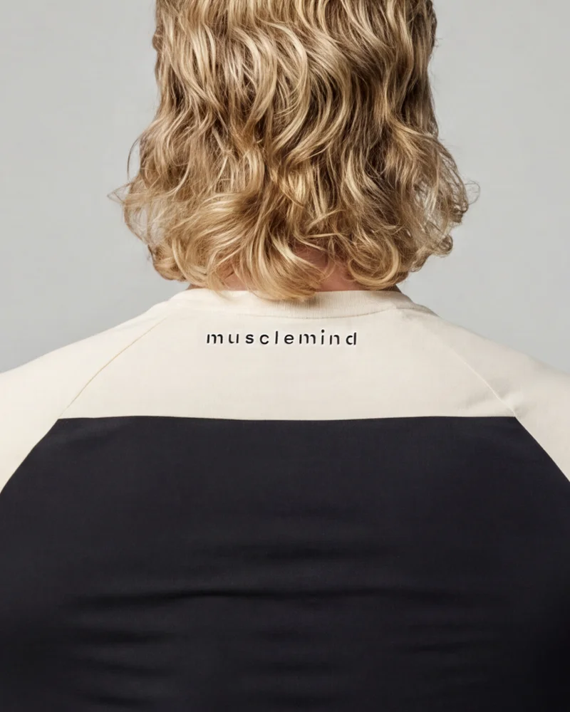 Musclemind White & Black Essential Performance Colour Block T-shirt for Men | Best Price UAE