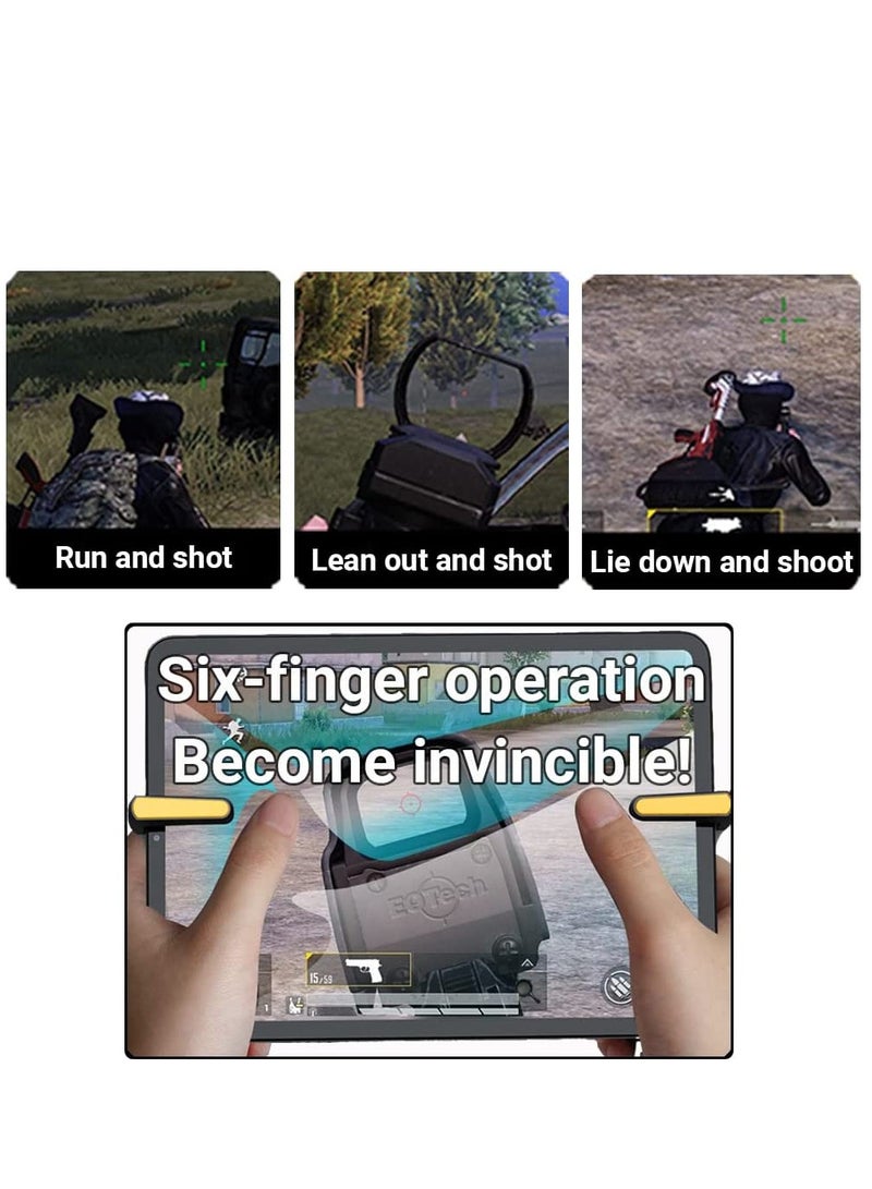 PUBG Game Controller Trigger Rapid Fire 6 Fingers Gaming Grip Gamepad Joystick L1R1 L2R2 for iPad and Tablet Android Samsung Huawei - Image 2