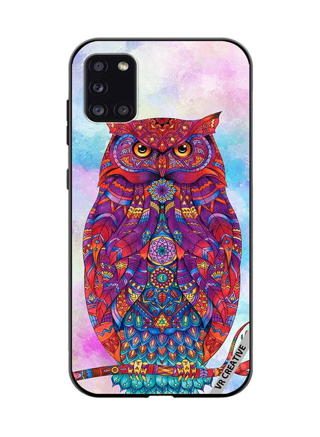 VR CREATIVE Protective Case Cover For Samsung Galaxy A31 Elegant Artistic Owl Design Multicolour - Image 1