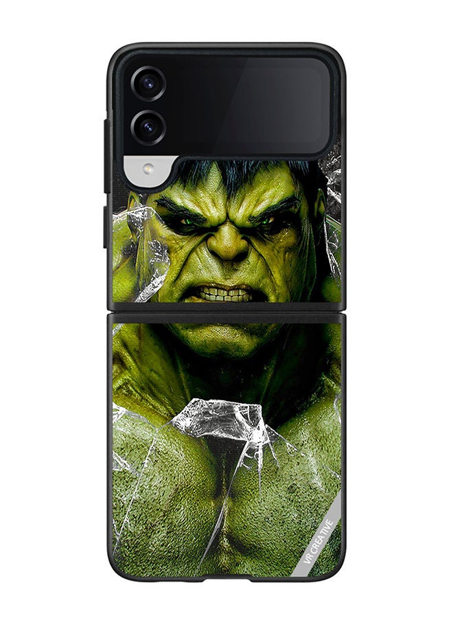 VR CREATIVE Protective Case Cover For Samsung Galaxy Z Flip4 Hulk Design Multicolour - Image 1