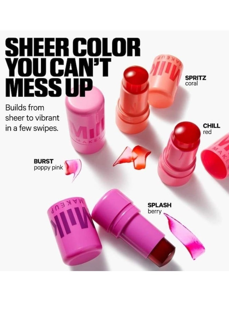 Milk Makeup Blush Jelly Tint - Burst Poppy Pink 5 gm - Image 3