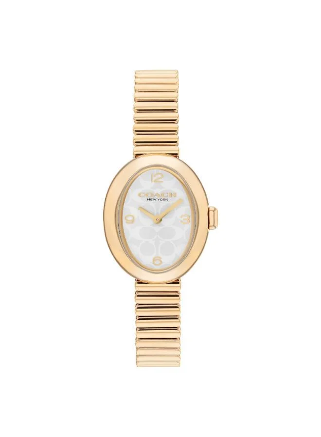 كوتش ساعة كوارتز بعقارب من الستانلس ستيل