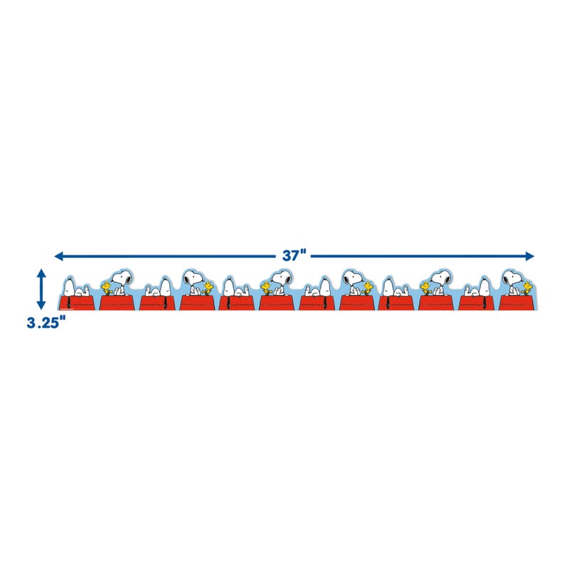 Eureka Peanuts Snoopy Doghouse Extra Wide Decorative Classroom and Bulletin Board Trim for Teachers, 3.25" Wide, 12 Strips for 37 Total Feet - Image 3