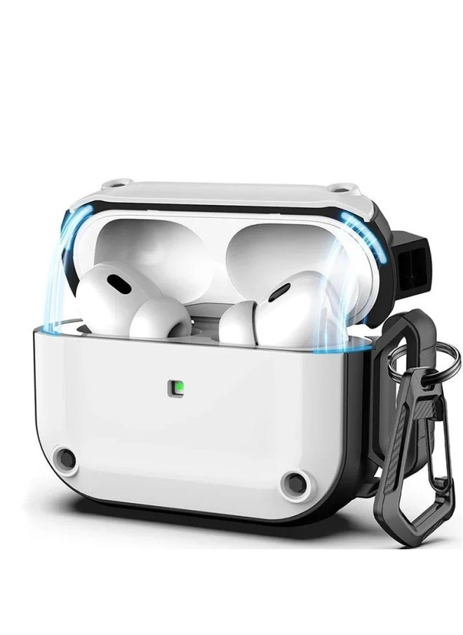 Generic - Magnetic Airpods Pro2 Generation Protective Cover For Apple Ear Shell Pro Second Generation Protective Shell 3 Generation Lock Cover-Color:Purple-Applicable Model:Airpods Pro - Image 1