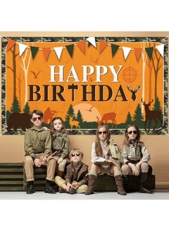 Breling Hunting Birthday Party Supplies Gone Hunting Photography Backdrops Hunting Birthday Party Decoration Camo Birthday Party Supplies Hunting Backdrop Decor For Birthday Camo Camping Hunting Themed Party  - Image 5