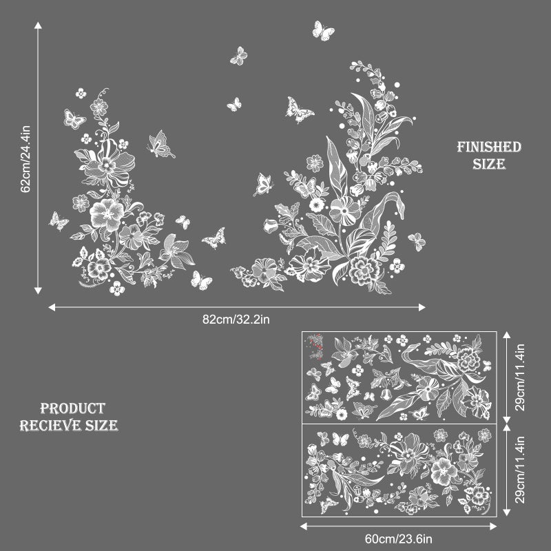 Supzone White Flower Butterflies Window Clings Spring Summer Floral Window Decals Anti-Collision Static Window Stickers Glass Decoration - Image 5