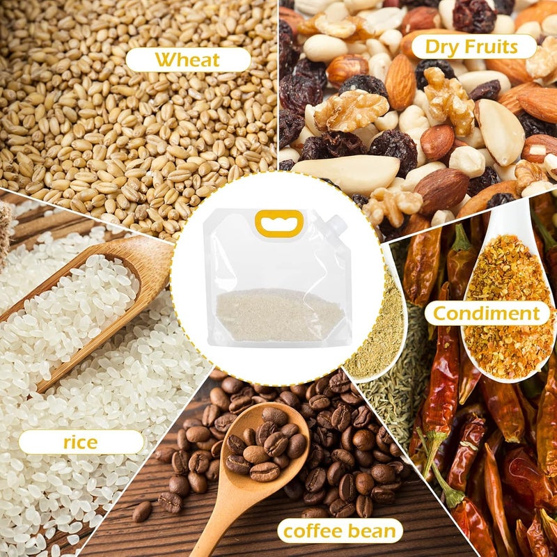 LOCANS 15L Grain Moistureproof Sealed Bag 10 Pcs Reusable Transparent Grain Storage Suction Resealable Airtight Smell Proof Packaging Baggies for Multipurpose Food Storage - Image 5
