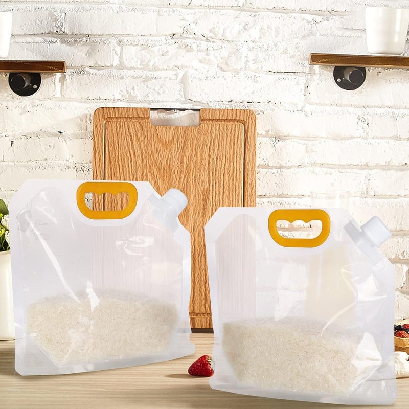 LOCANS 15L Grain Moistureproof Sealed Bag 10 Pcs Reusable Transparent Grain Storage Suction Resealable Airtight Smell Proof Packaging Baggies for Multipurpose Food Storage - Image 3