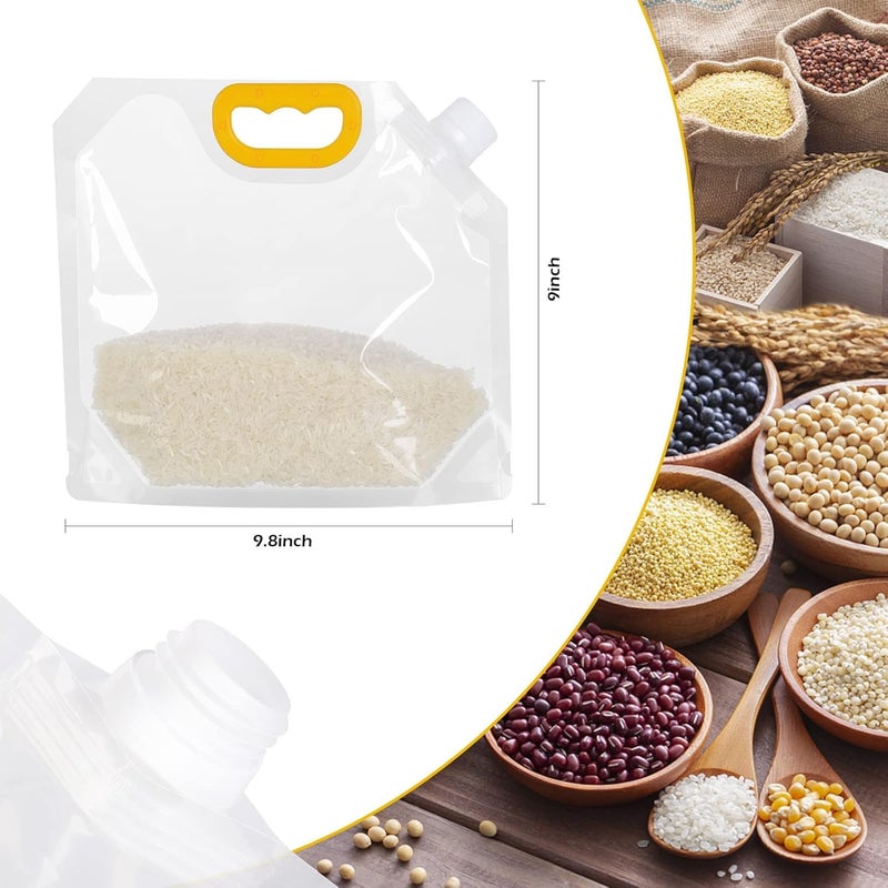 LOCANS 15L Grain Moistureproof Sealed Bag 10 Pcs Reusable Transparent Grain Storage Suction Resealable Airtight Smell Proof Packaging Baggies for Multipurpose Food Storage - Image 4