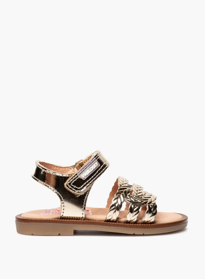 بابلوسكي Sandals With Hook & Loop Closure With Braided Straps