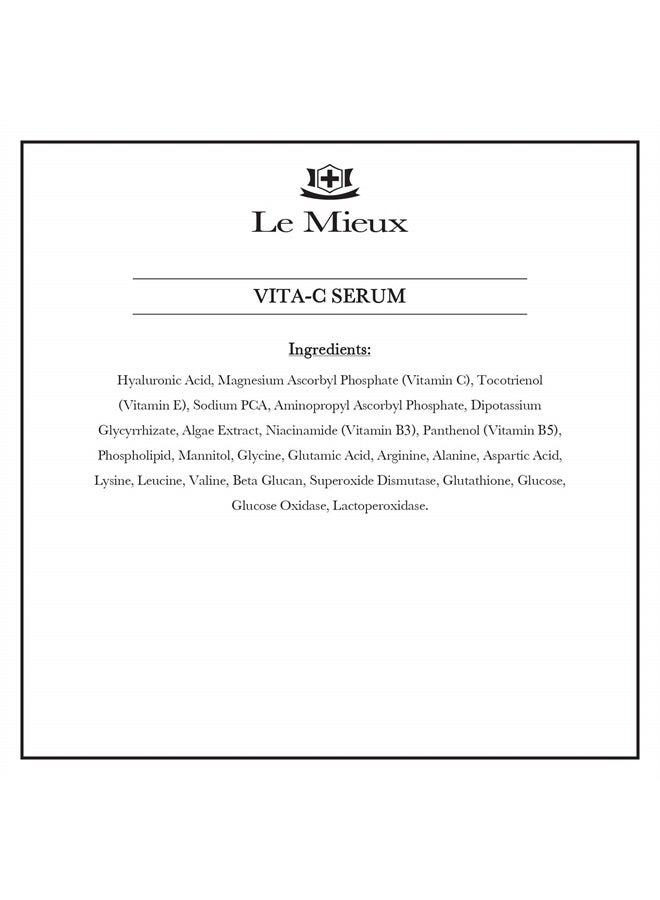Le Mieux Vita-C Serum - Concentrated Vitamin C & Glutathione Antioxidant Facial Serum for Glowing Skin, VIT C Face Serum to Address The Appearance of Uneven Tone & Blotchiness (1 oz / 30 ml)  - Image 4
