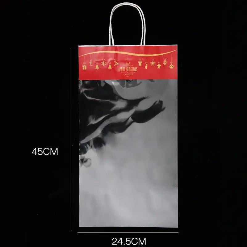 Huashirong Christmas Online Celebrity Handbag Transparent Bouquet Apple Gift Gift Simple Floral Flower Packaging Bag - Image 1