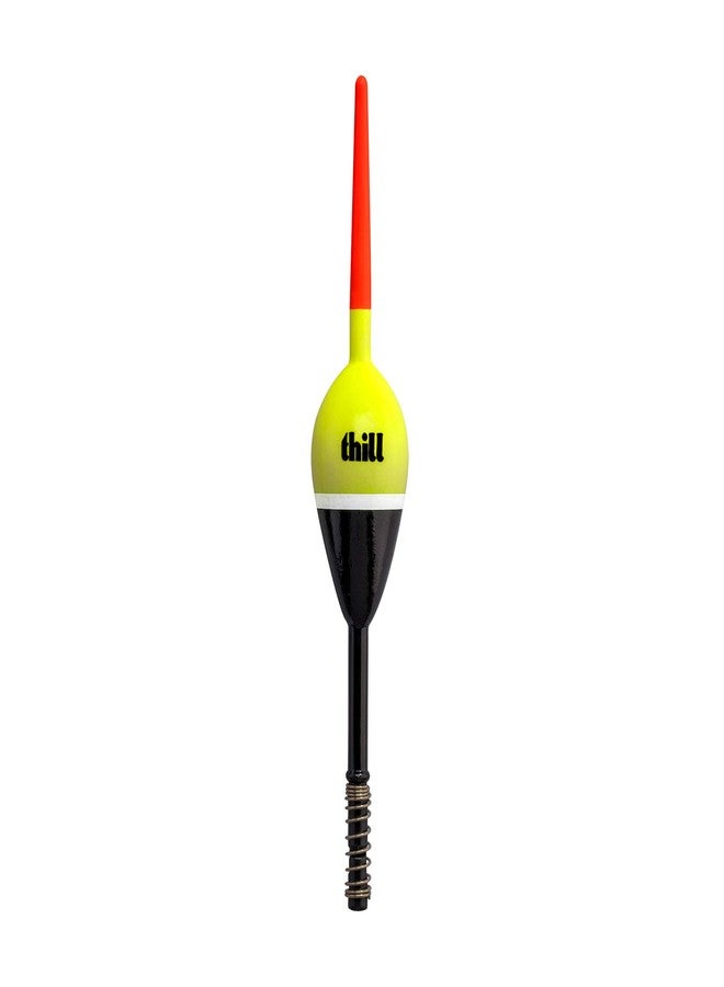 Thill Night 'N Day Glow Float Balsa Wood Fishing Bobber, 7/8" Oval, Spring Float