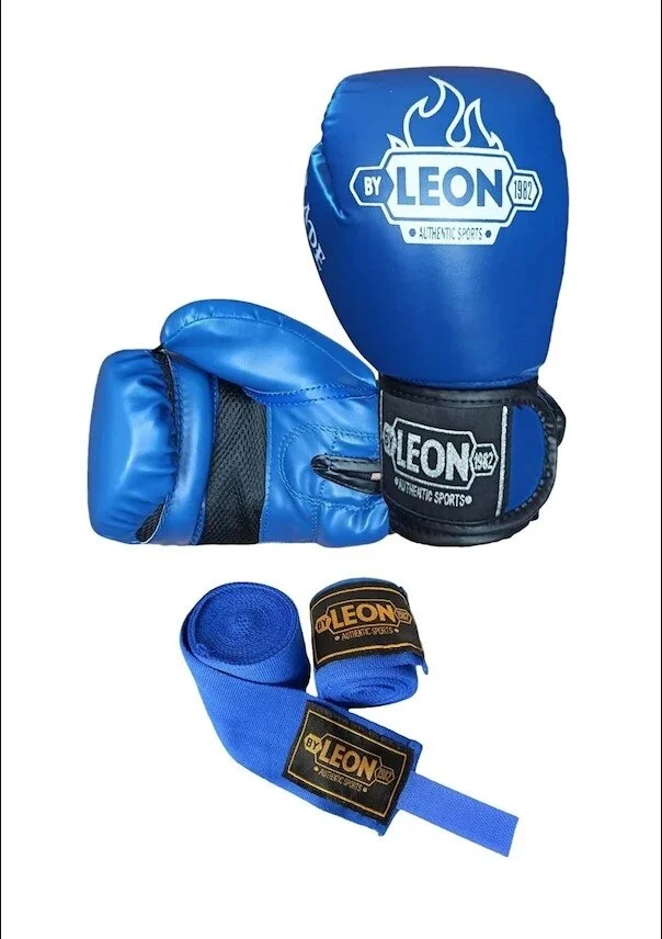 By Leon 1982 Leon Blade Boxing, Kickboxing and Muay Thai Gloves+Bandage