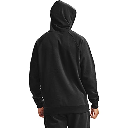Under Armour Mens Rival Fleece Big Logo Hoodie , Black (001)/Onyx White , Large - Image 3