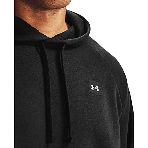 Under Armour Mens Rival Fleece Big Logo Hoodie , Black (001)/Onyx White , Large - Image 5