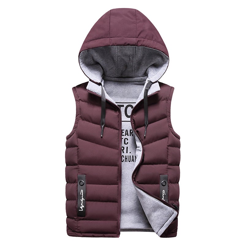 Mens Reversible Vest Winter Thickened Sport Gilet Sleeveless Jacket dark green
