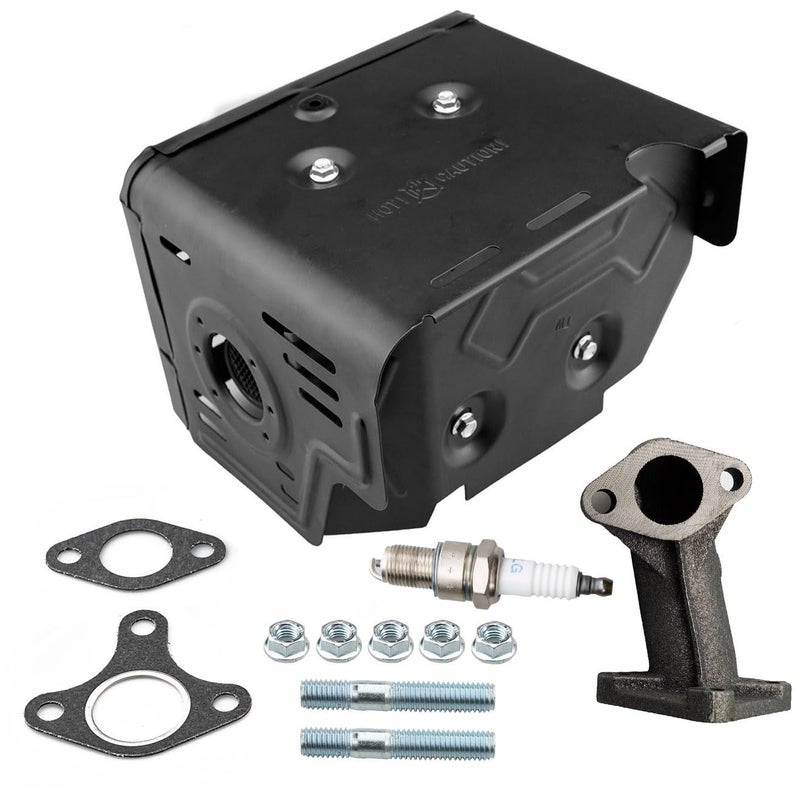 HZ Muffler Assembly Exhaust Pipe Kit for Honda GX340 11HP GX390 13HP GX420 16Hp Engine Harbor Freight Predator 420cc Engine - Image 3