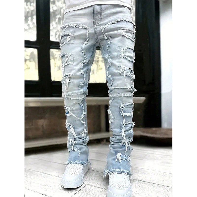 Unisex Classic Denim Jeans Loose Fit Daily Outdoor Wear - Image 2