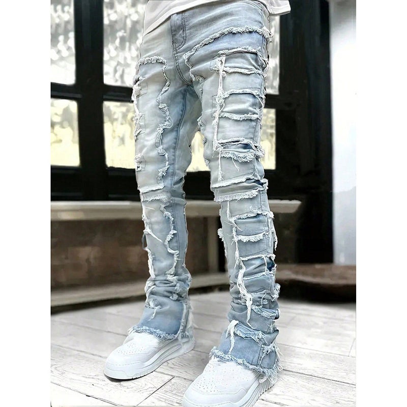 Unisex Classic Denim Jeans Loose Fit Daily Outdoor Wear - Image 4