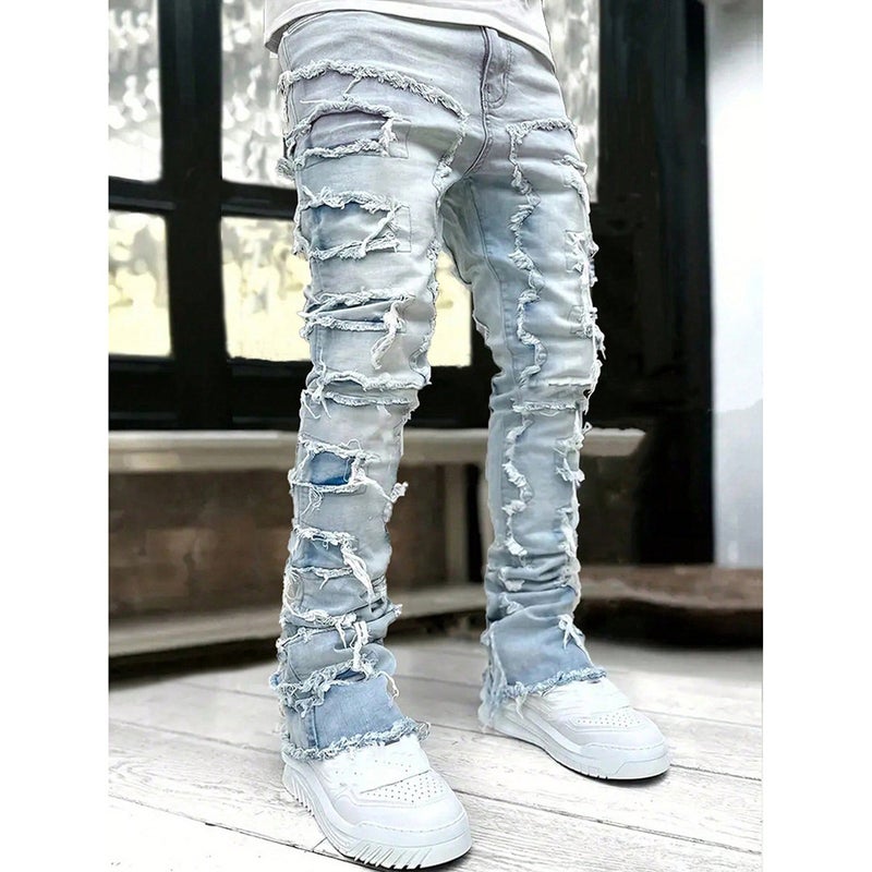 Unisex Classic Denim Jeans Loose Fit Daily Outdoor Wear - Image 5