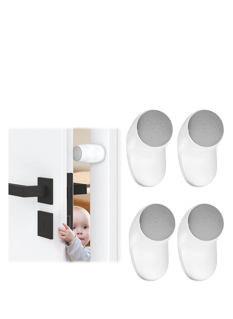 Y&D Door Finger Guards for Kids and Pets with Adhesive 180° Rotatable Prevent Pinch Injuries Guard Anti-slam Baby Proof Stopper Child Slam 4Pcs - Image 1