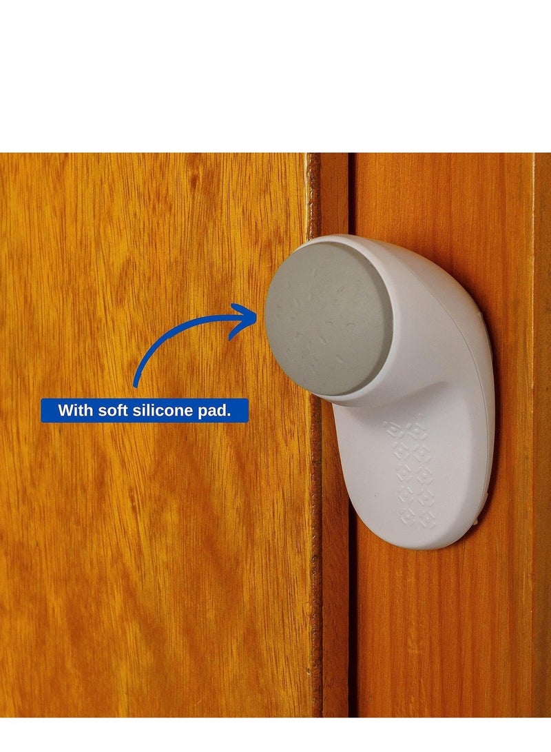 Y&D Door Finger Guards for Kids and Pets with Adhesive 180° Rotatable Prevent Pinch Injuries Guard Anti-slam Baby Proof Stopper Child Slam 4Pcs - Image 4