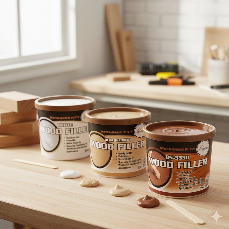 Bossil BS-3330 Wood Filler - Water-Based Putty, 500g - Image 2