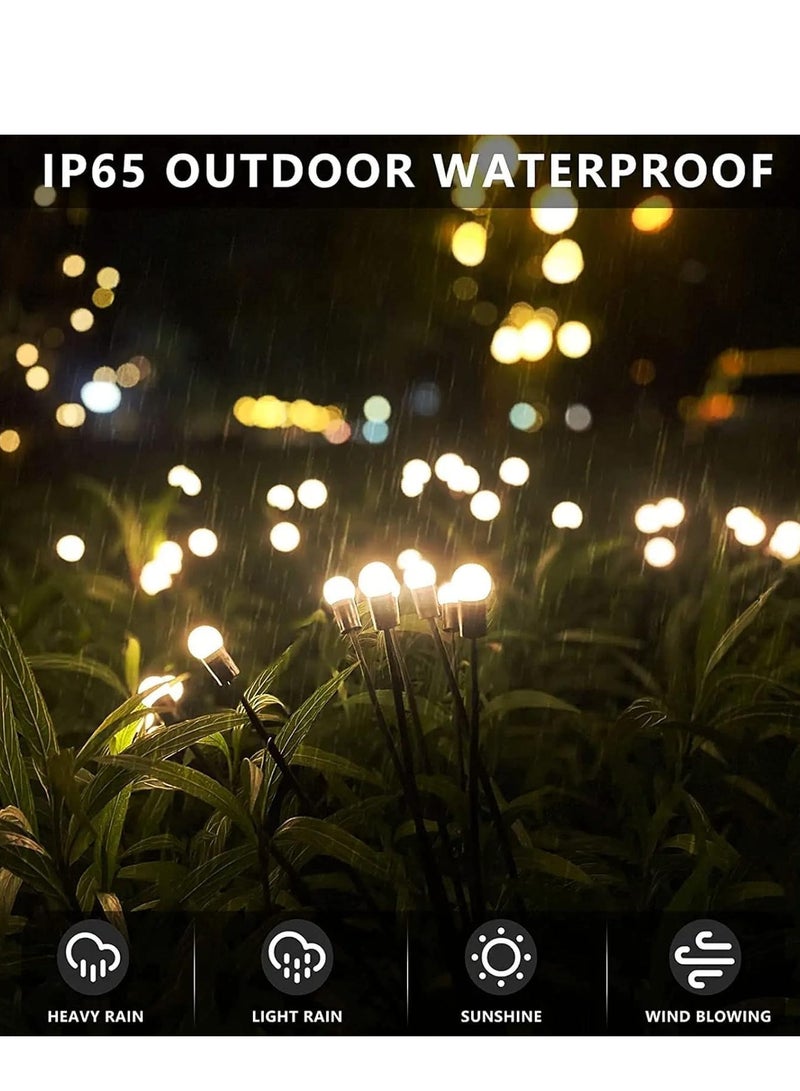 TRASSLE Solar Garden Lights Outdoor Waterproof,Solar Firefly Lights,Firefly Garden Lights for sidewalks, paths, backyard decorations, parties, swing landscape lights - Image 2