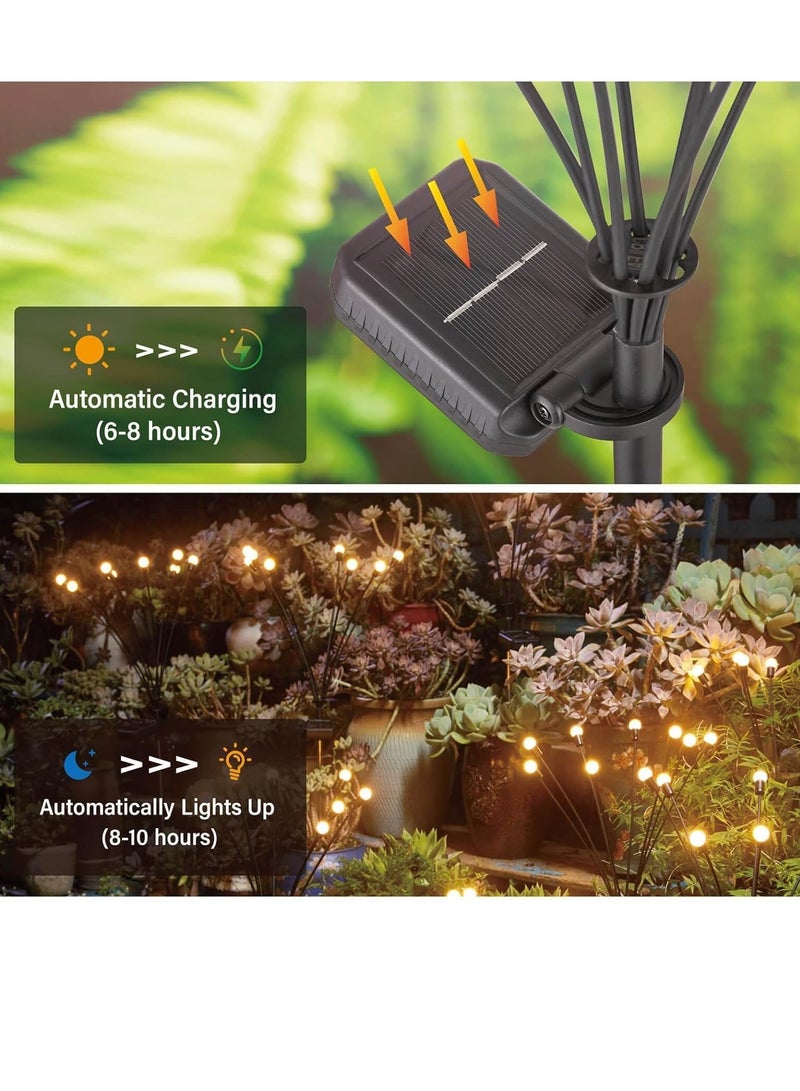 TRASSLE Solar Garden Lights Outdoor Waterproof,Solar Firefly Lights,Firefly Garden Lights for sidewalks, paths, backyard decorations, parties, swing landscape lights - Image 5