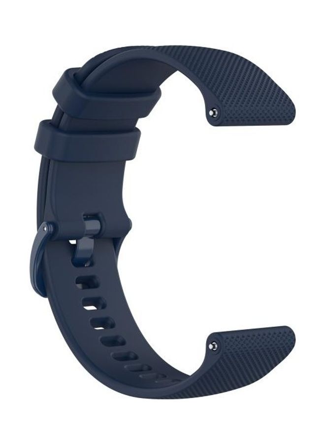 NIBEMINENT Quick Release Small Grid Texture Strap with Utility Knife For Garmin Forerunner 745- 22mm Navy Blue - Image 5