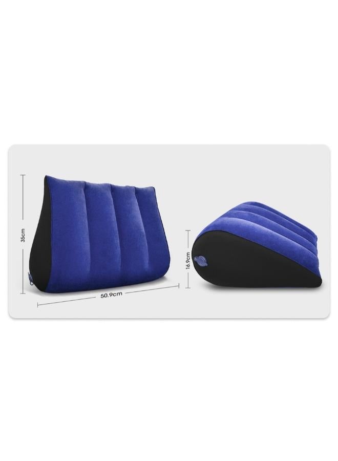 Portable Inflatable Wedge Pillow Lightweight Body Positioning Inflatable Cushion Suitable for Sleeping Leg Elevation Back and Neck Support Travel Fast Inflating and Deflating - Image 1