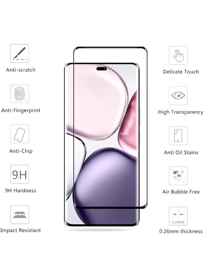 بروماس زجاج مقسى لهاتف Honor X9C، واقي شاشة غراء كامل من الحافة إلى الحافة زجاج مقسى منحني ثلاثي الأبعاد مضاد للخدش صلابة 9H فيلم زجاج مقسى لهاتف Honor X9C - Image 5