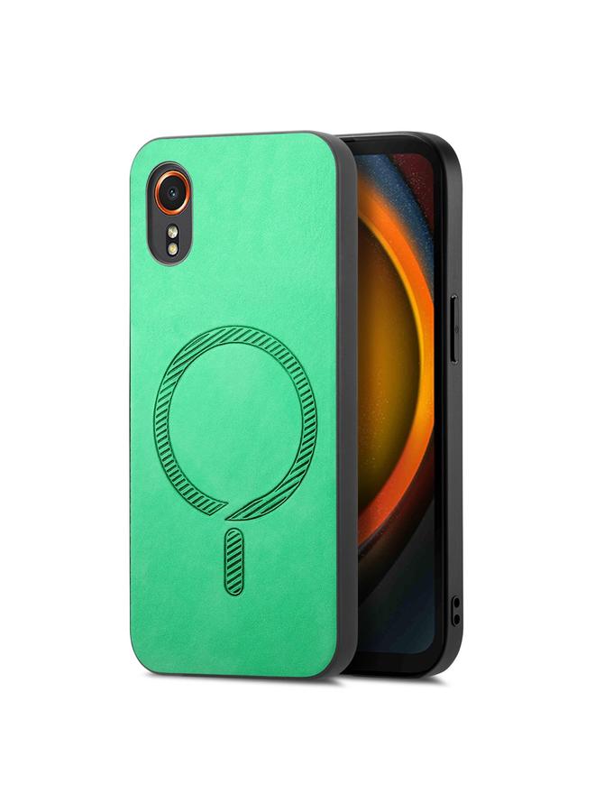 اس-توب جراب لهاتف Samsung Galaxy XCover 7 بلون سادة وغطاء خلفي من البولي يوريثان Magsafe Retro - Image 1