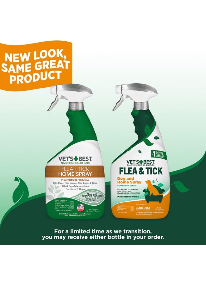 Vet's Best Vet's Best Flea and Tick Home Spray - Flea Treatment for Dogs and Home - Plant-Based Formula - 32 Ounces, 2 Pack  - Image 2
